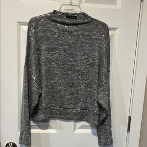Sanctuary Charcoal Sequin Pullover M